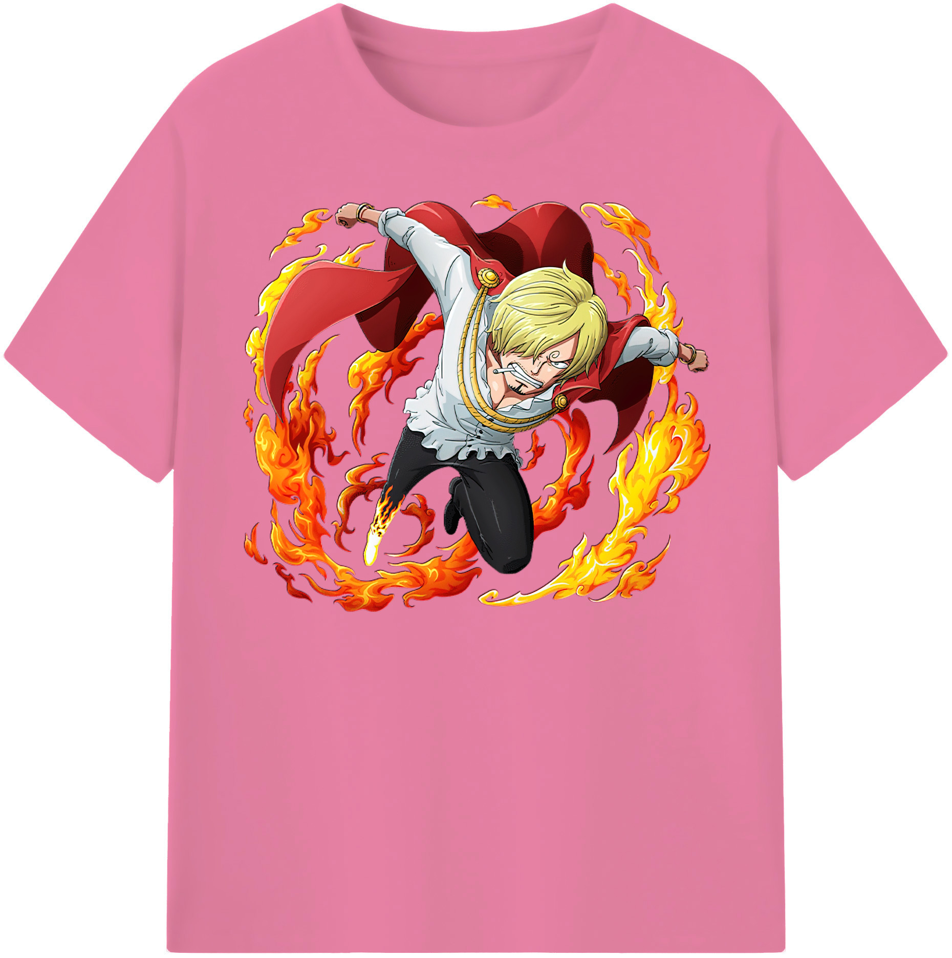 ワンピース サンジ ONE PIECE Sanji 綿100％半袖Tシャツ（フロントプリント）